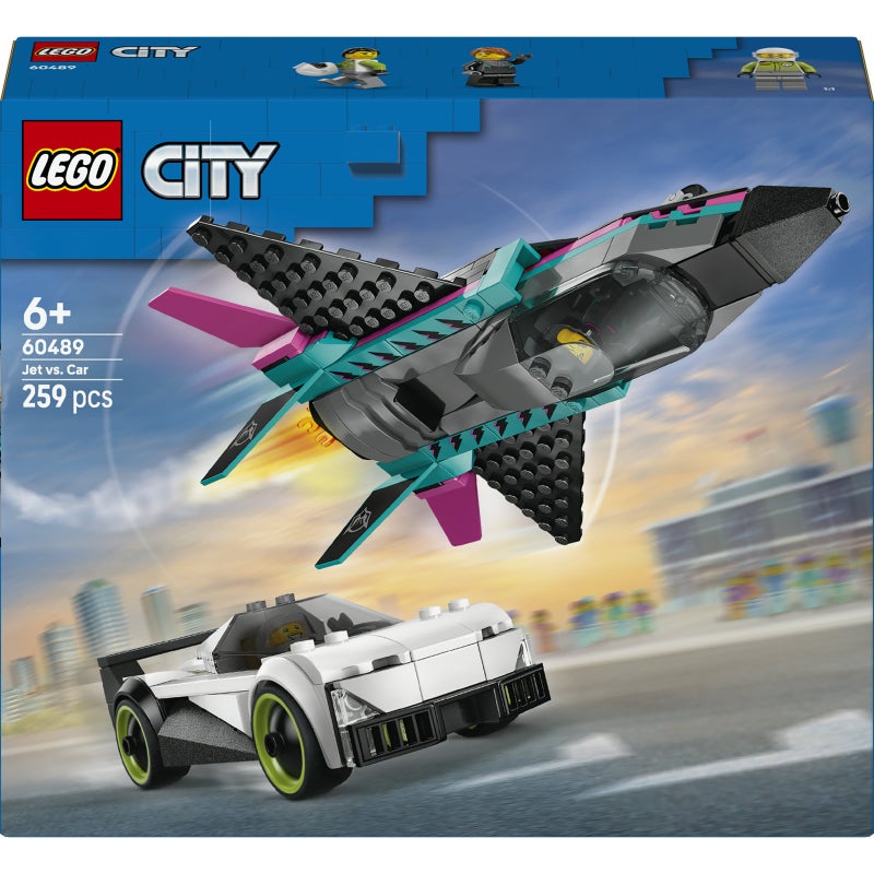 LEGO City Jet vs. Car 60489 Building Toy Set (259 Pieces) - Image 2